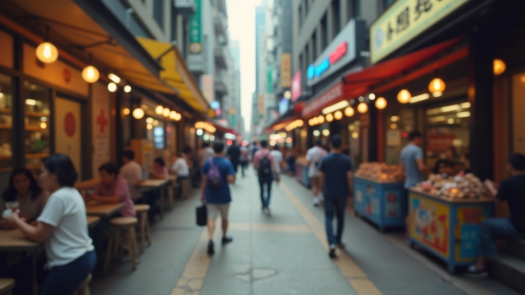Hong Kong street with daily shopping and consumer activities